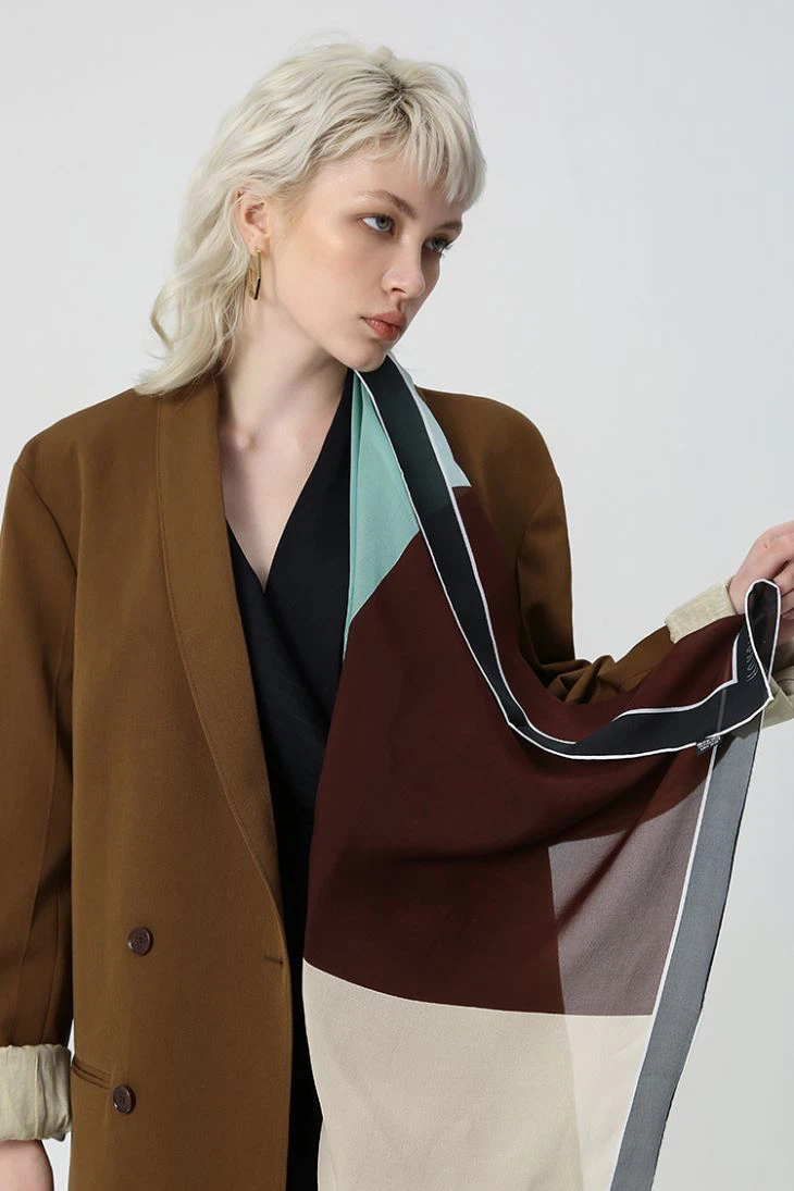 Square Silk Chiffon Scarves