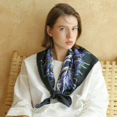 Xalpi tal-Kerchief tal-Ħarir Twill Iswed